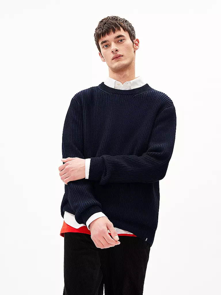 ARMEDANGELS | Pullover ANDRAAS  | Bleu foncé