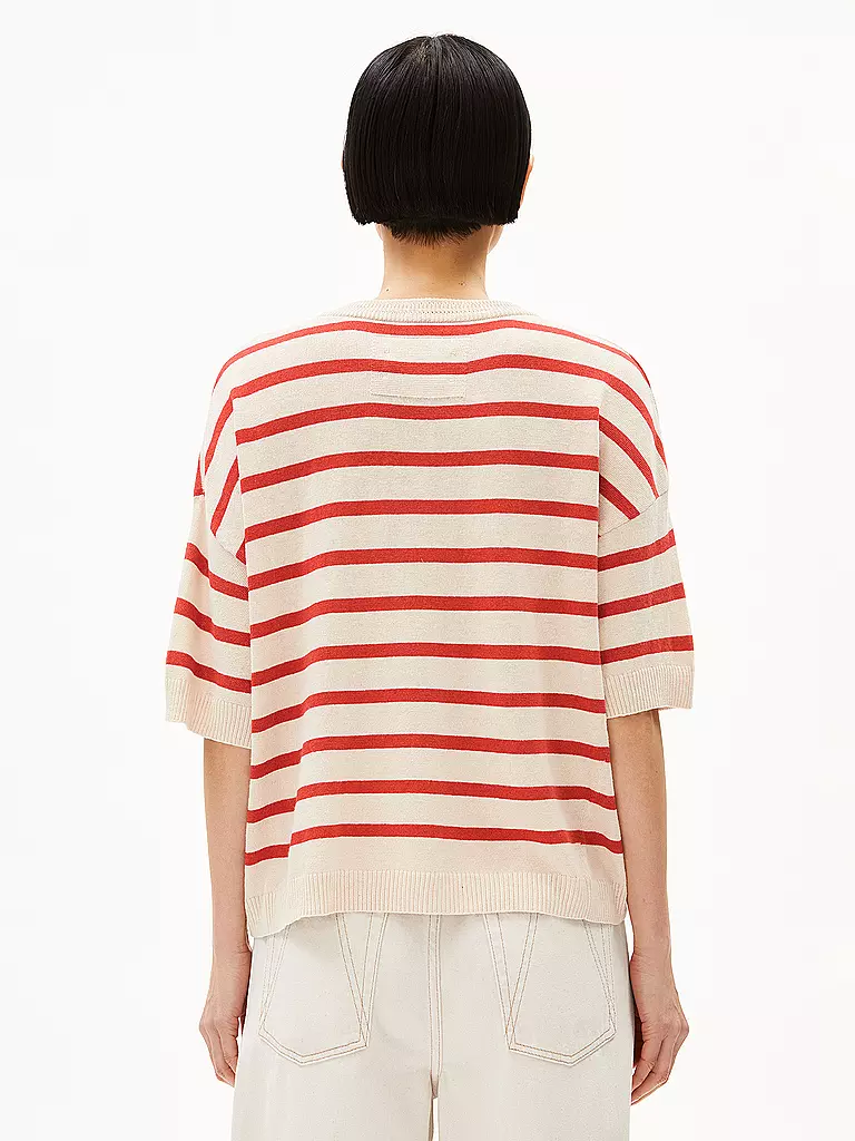 ARMEDANGELS | Pullover LIZAA LINO STRIPES | rot
