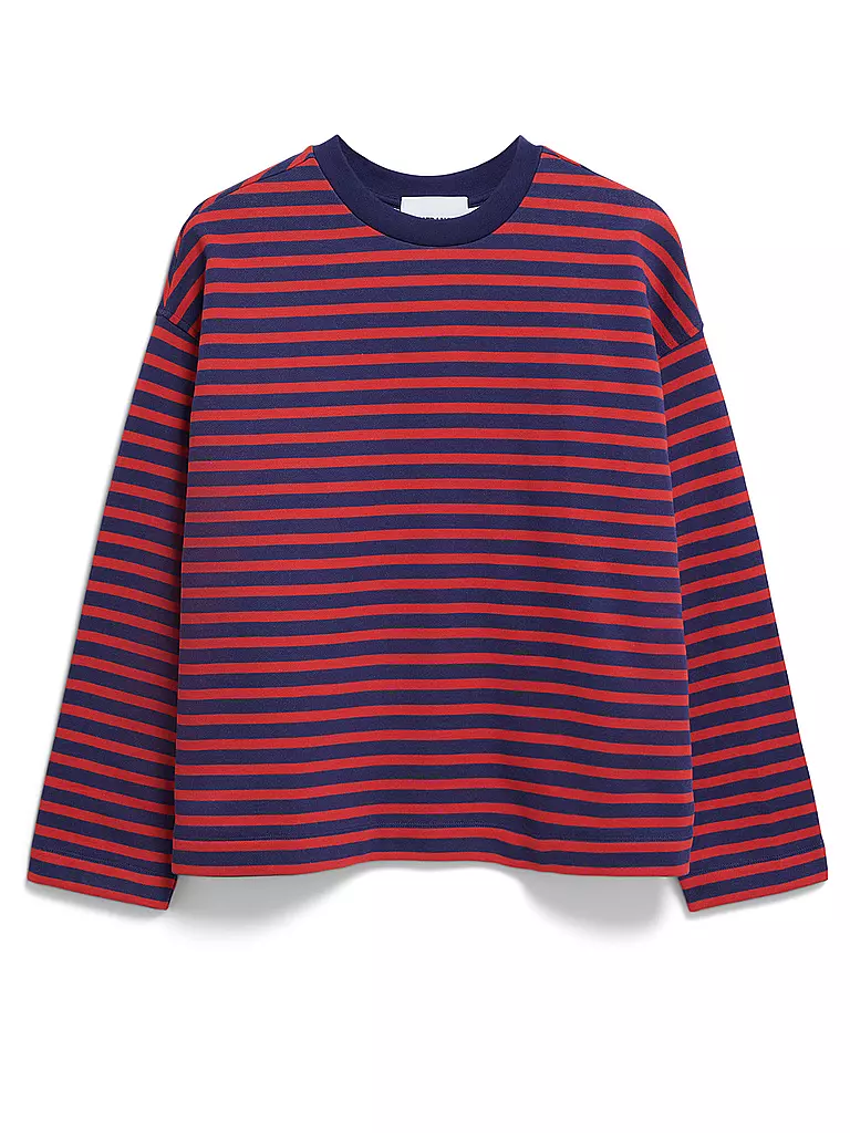 ARMEDANGELS | Sweat Oversized Fit FRANKAA STRIPES | rot