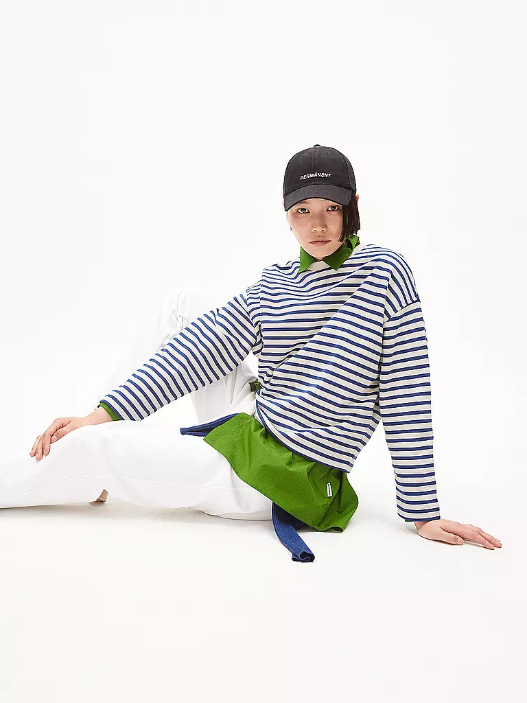 ARMEDANGELS | Sweat Oversized Fit FRANKAA STRIPES | dunkelblau