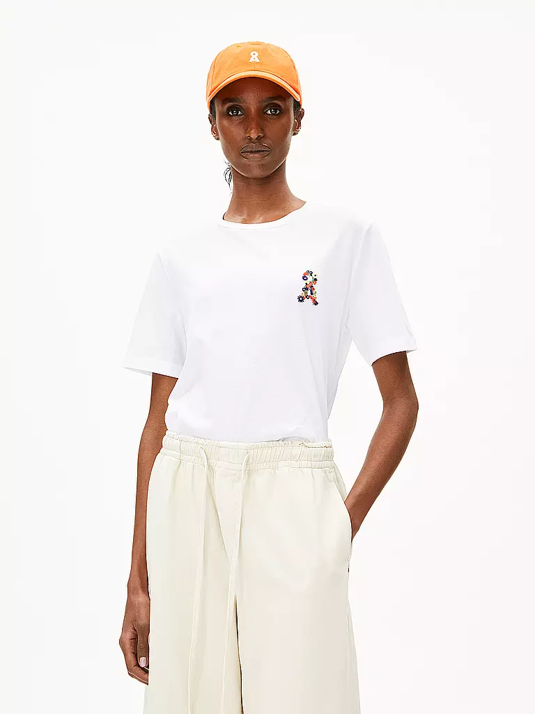 ARMEDANGELS | T-Shirt LUALAA FLOWER | Blanc