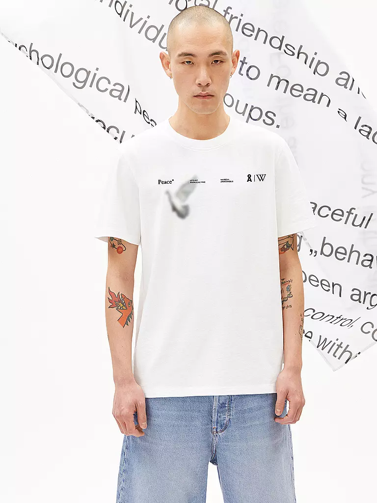 ARMEDANGELS | T-Shirt MAARKOS WIKIPEDIA | Blanc