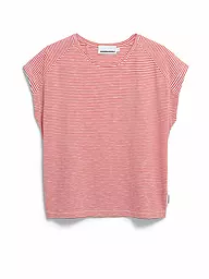 ARMEDANGELS | T-Shirt ONELIAA LOVELY STRIPES | Rouge