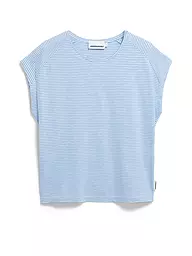 ARMEDANGELS | T-Shirt ONELIAA LOVELY STRIPES | Bleu clair