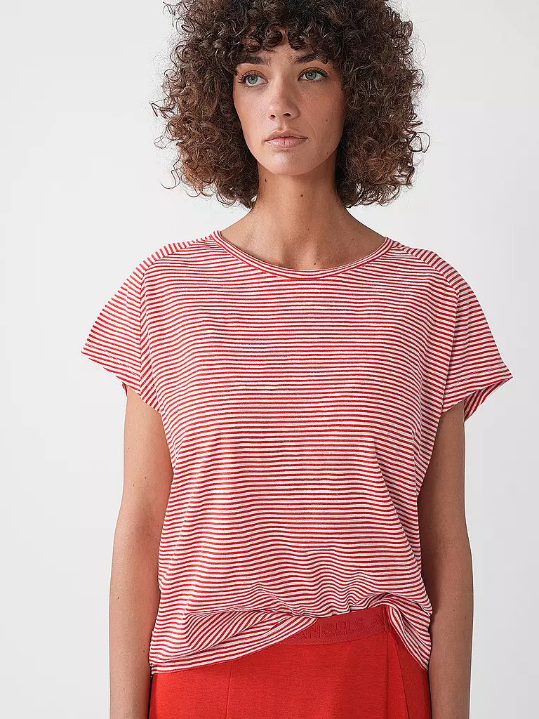 ARMEDANGELS | T-Shirt ONELIAA LOVELY STRIPES | rot