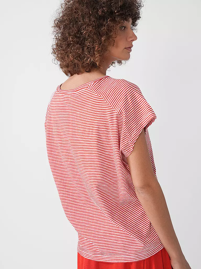 ARMEDANGELS | T-Shirt ONELIAA LOVELY STRIPES | rot