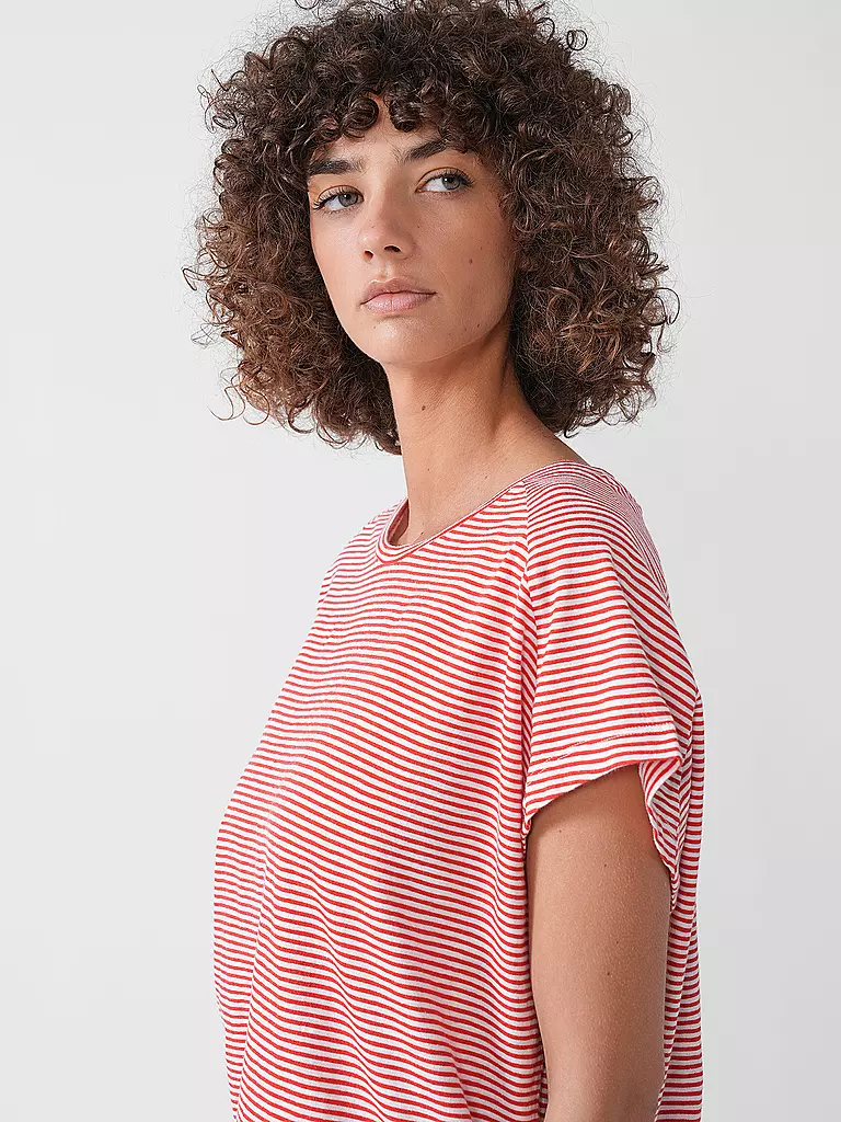 ARMEDANGELS | T-Shirt ONELIAA LOVELY STRIPES | rot