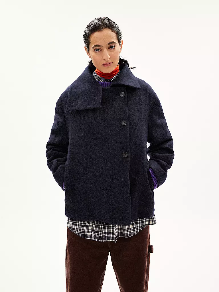 ARMEDANGELS | Wolljacke MAJELAA | Bleu foncé