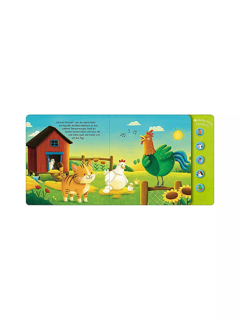 ARS EDITION VERLAG | Livre sonore pour bébés - Écoute, voici les sons de la ferme ! | Aucune couleur