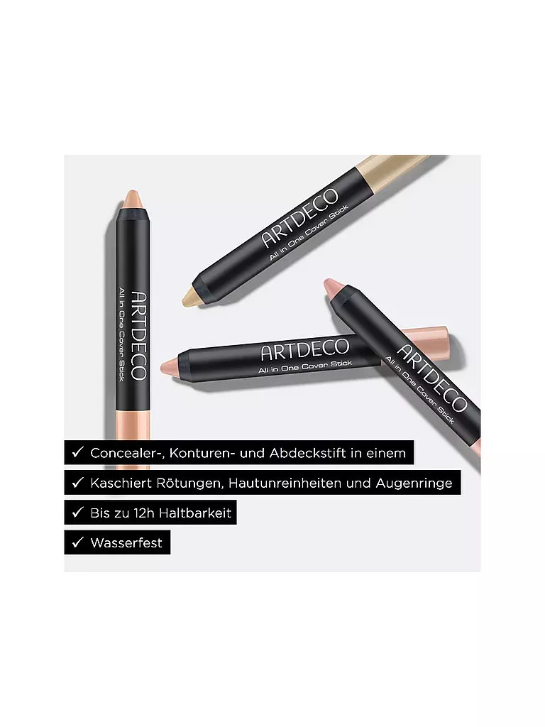 ARTDECO | Correcteur - All In Cover Stick (1 Fair Vanilla / Yellow) | Camel