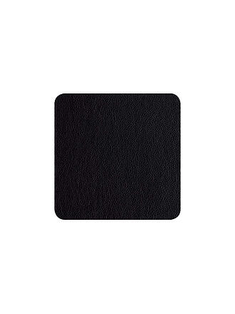 ASA SELECTION | Sous-verres aspect cuir 10x10cm lot de 4 noir