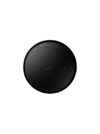 ASA SELECTION | Plateau sur pied rond 40cm BOIS DE SAULE noir