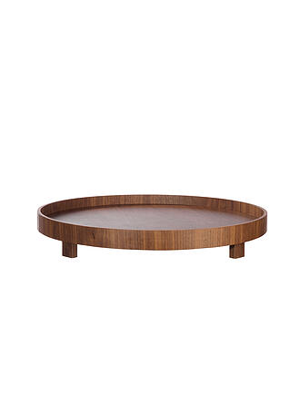 ASA SELECTION | Plateau sur pied rond 40cm NOYER marron