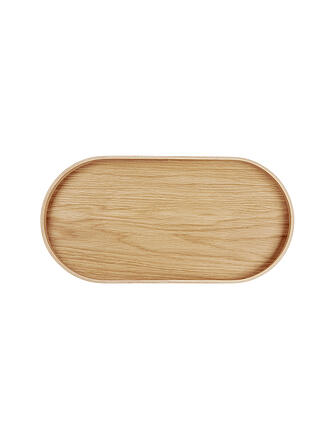 ASA SELECTION | Holzblatte ovale 35,5x16,5cm Chêne Brun