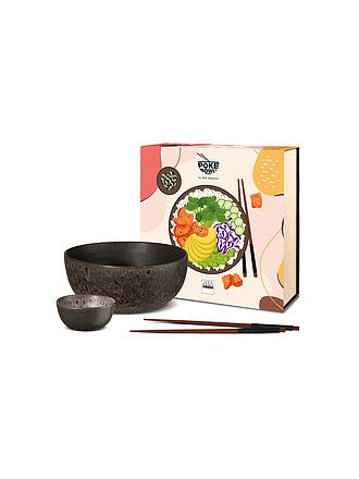 ASA SELECTION | Bol à céréales 3 pièces POKE BOWL Mangosteen Brown