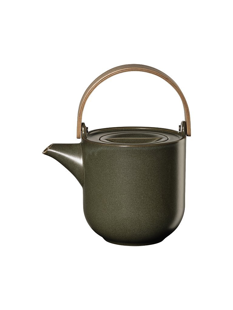 Théière avec poignée en bois Coppa 1l (Nori) vert foncé