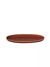 ASA SELECTION | Assiette à apéritif ovale 20x10cm SEMANA Herb | Rouge