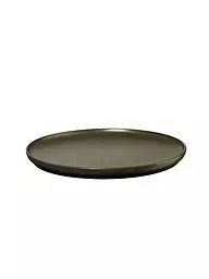 ASA SELECTION | Assiette à dessert Coppa 21cm Kuro/Noir | Vert foncé