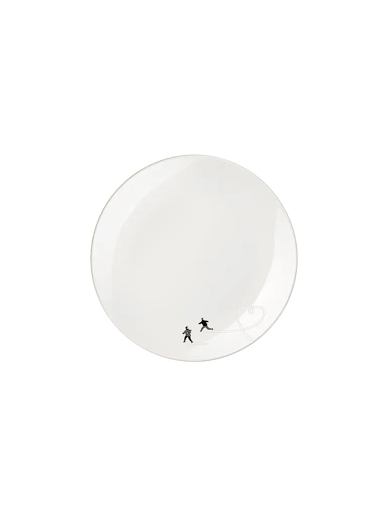 ASA SELECTION | Assiette à dessert de Noël 20,5 cm Patin à glace | Blanc