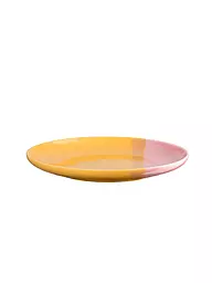 ASA SELECTION | Assiette à dessert JOY 22cm Smoothie aux myrtilles | Jaune