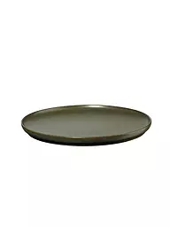 ASA SELECTION | Assiette plate Coppa 26,5cm Kuro/Noir | Vert foncé