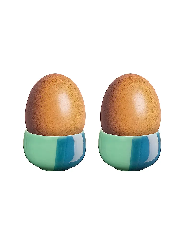 ASA SELECTION | Coquetiers Lot de 2 JOY 4,7x3cm Blueberry Smoothie | Vert clair