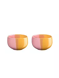 ASA SELECTION | Coquetiers Lot de 2 JOY 4,7x3cm Strawberry Smoothie | Jaune