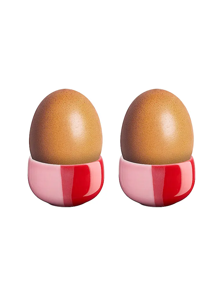 ASA SELECTION | Coquetiers Lot de 2 JOY 4,7x3cm Strawberry Smoothie | Rose