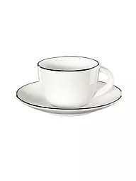 ASA SELECTION | Espressotasse mit Untertasse "à table ligne noir" 70ml | Blanc