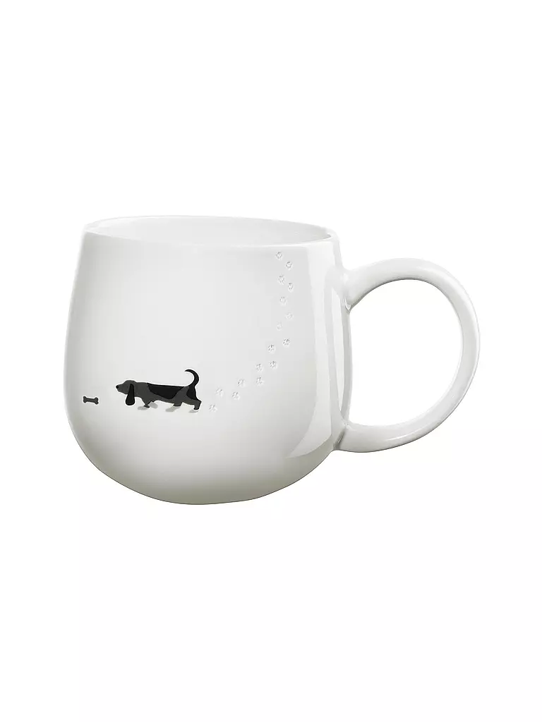 ASA SELECTION | Henkelbecher 0,4l MAGU-FOOTPRINTS Chien | weiss