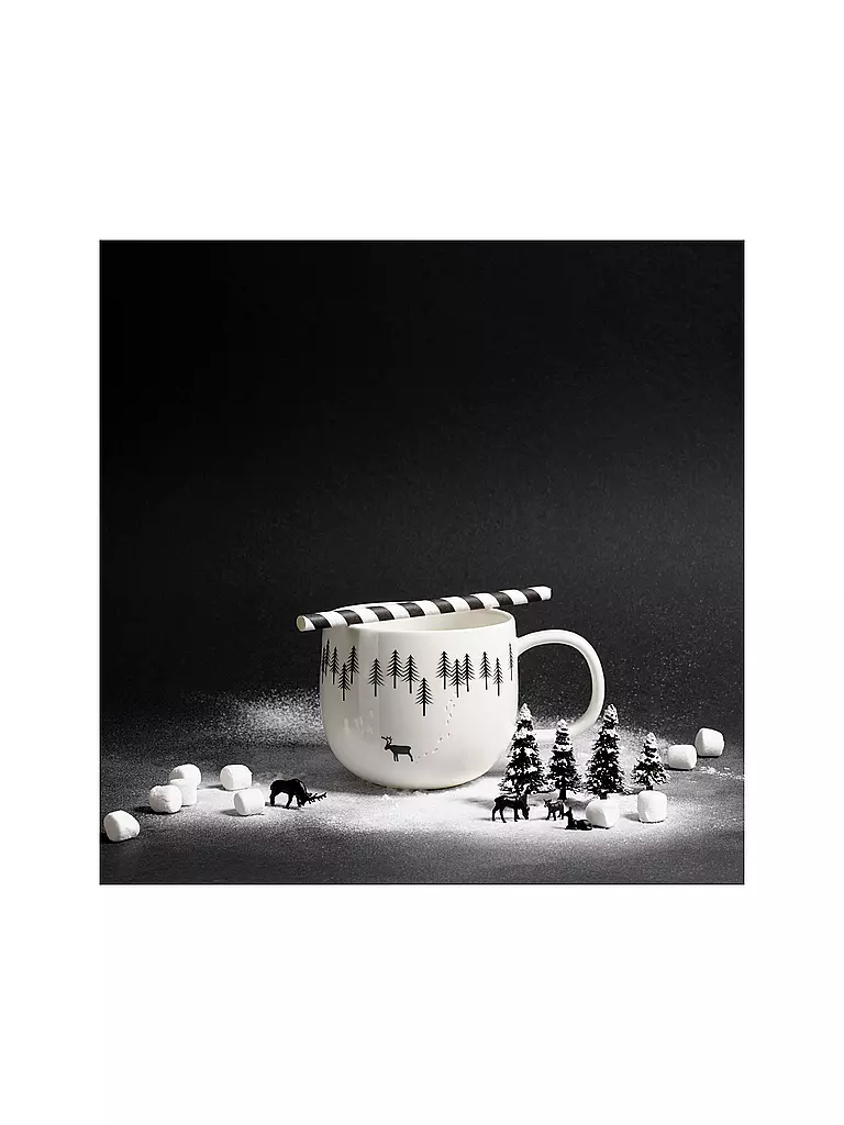ASA SELECTION | Henkelbecher SNOW TRACKS 400ml Joy / Snow Tracks | Blanc