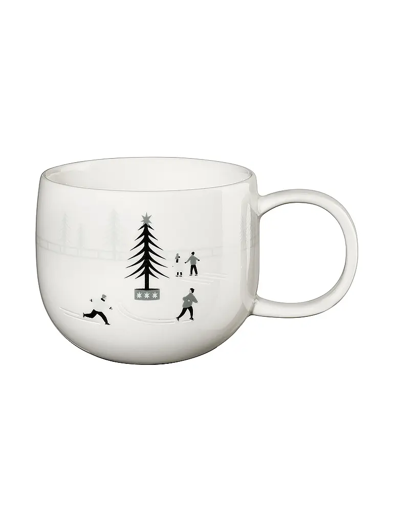 ASA SELECTION | Mug de Noël avec anse 0,4l Patin à glace | Blanc