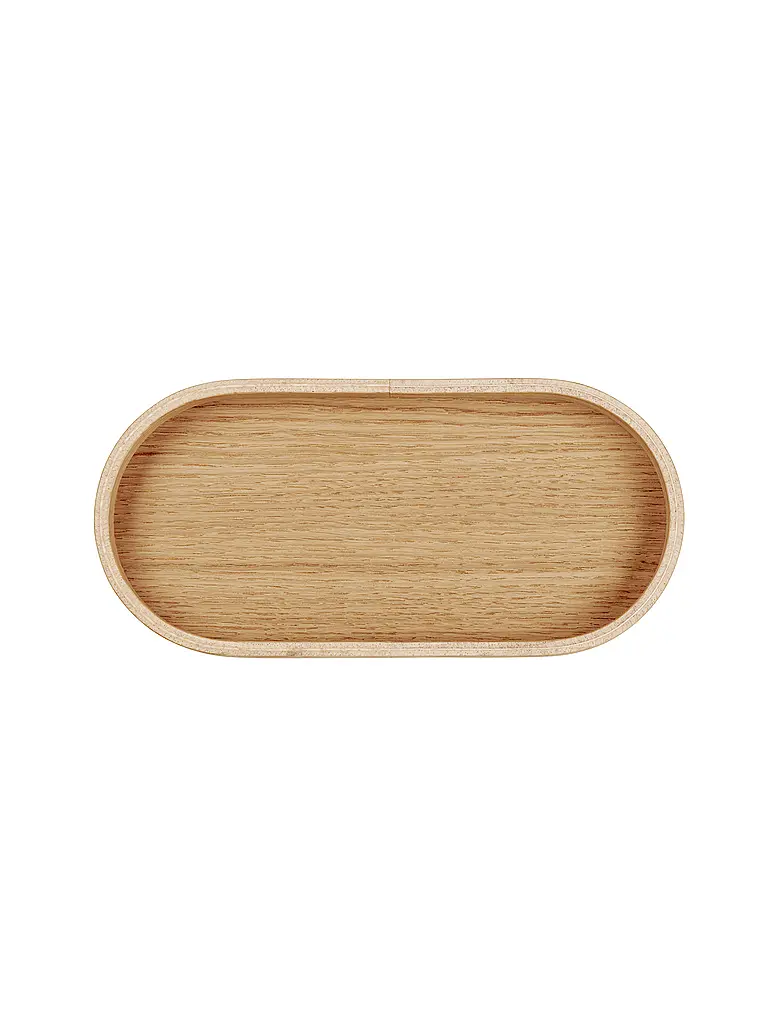 ASA SELECTION | Plateau en bois ovale 23x11cm Chêne Brun | Marron clair
