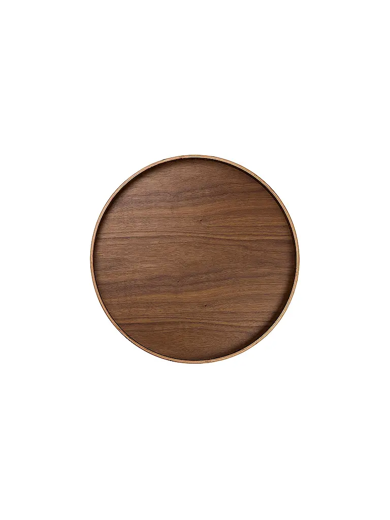 ASA SELECTION | Plateau sur pied rond 40cm NOYER marron | Marron