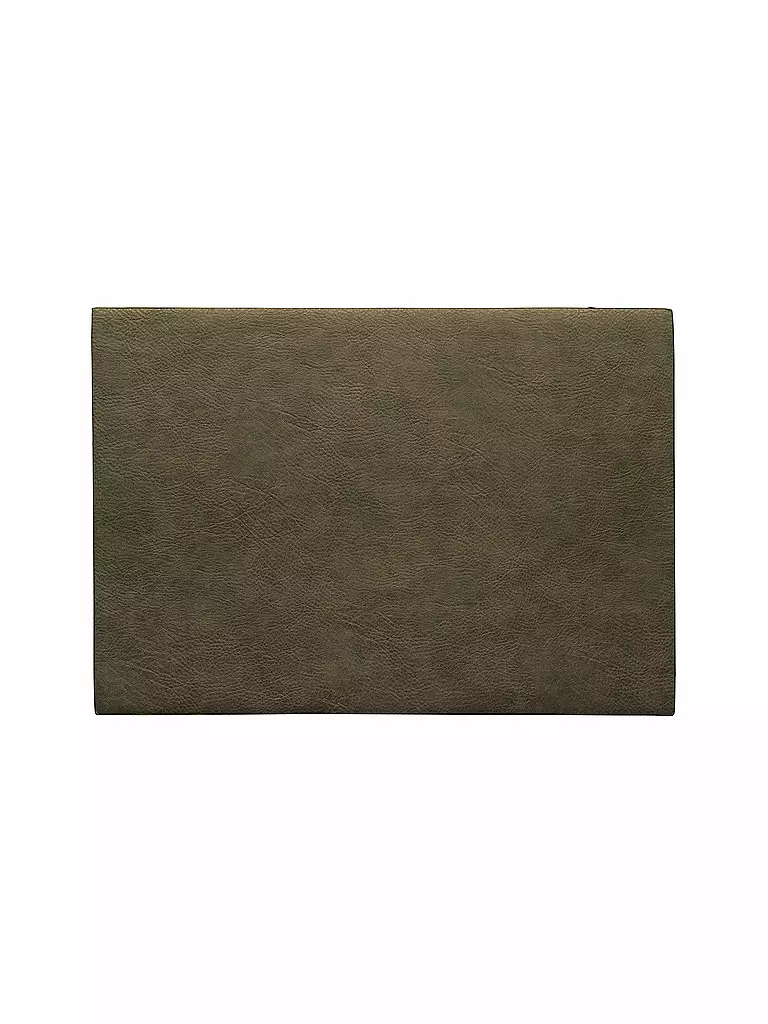 ASA SELECTION | Set de table "Cuir Végan" 46x33cm (Khaki) | Vert foncé