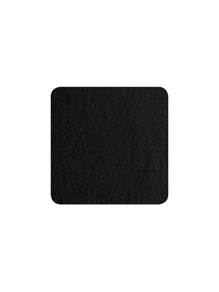 ASA SELECTION | Sous-verres aspect cuir 10x10cm lot de 4 noir | schwarz