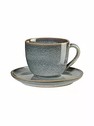 ASA SELECTION | Tasse à cappuccino avec soucoupe 0,23l Saisons Sand | Bleu clair