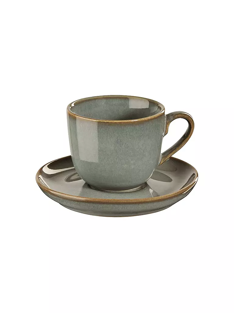 ASA SELECTION | Tasse à expresso avec soucoupe Saisons 0,09l Eucalyptus | grün