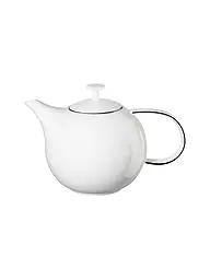 ASA SELECTION | Théière avec filtre en acier inoxydable 1,5l Ligne Noire | Blanc