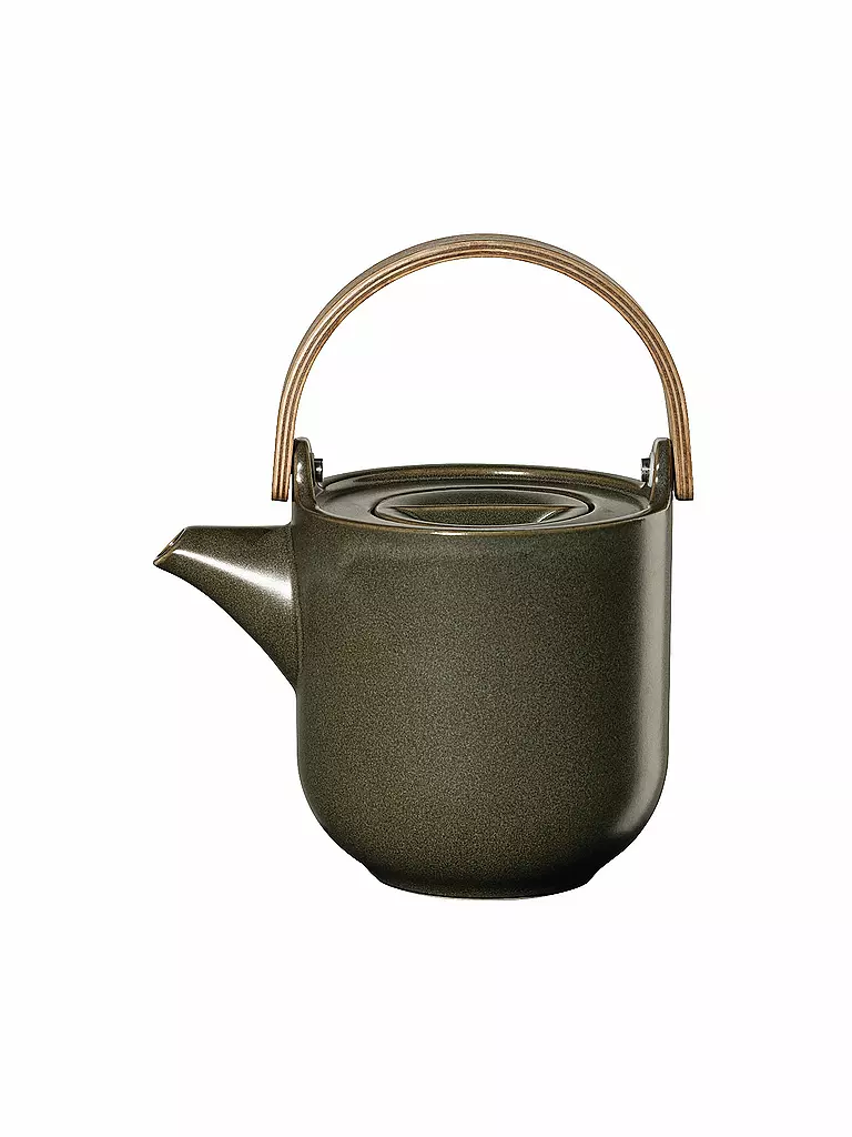 ASA SELECTION | Théière avec poignée en bois "Coppa" 0,6l (Nori) | dunkelgrün