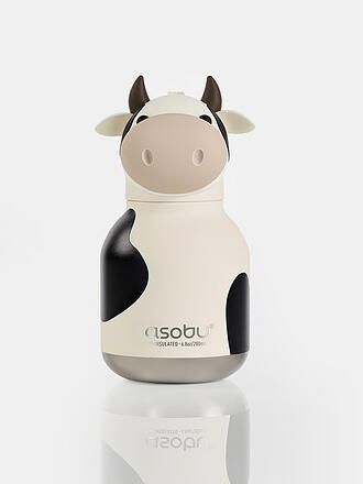 ASOBU | Mini-bouteille isotherme pour enfants KUH 0,2l Blanc/Noir