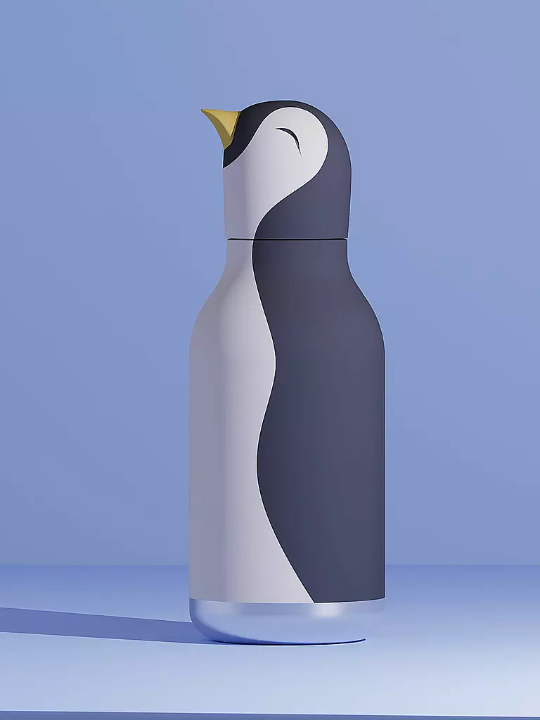 ASOBU | Bouteille isotherme 460ml PINGOUIN gris / blanc | grau