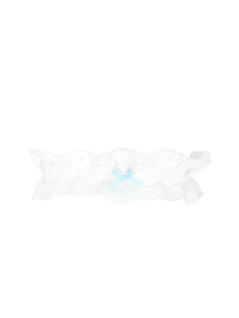 AUBADE | Jarretière KISS OF LOVE opale | Blanc