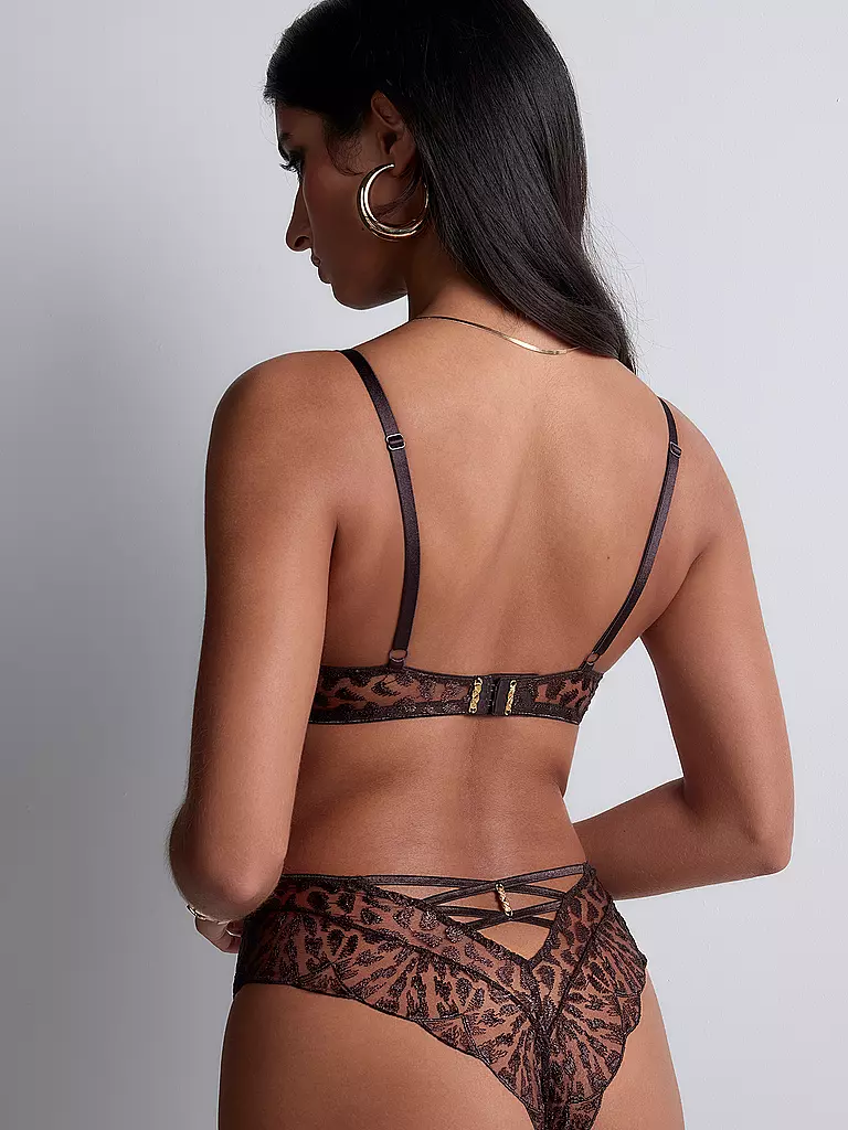 AUBADE | Soutien-gorge à armatures, bonnet demi-coque CRAZY IN LOVE marron satiné | 