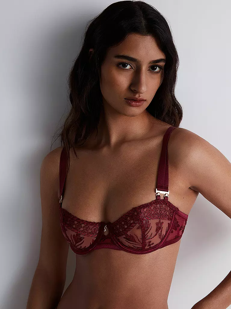 AUBADE | Soutien-gorge corbeille à armatures MAGNETIC SPELL rouge carmin | 