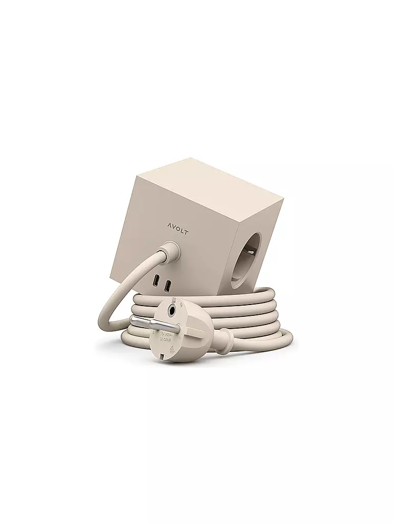AVOLT | Multiprise Square 1 F 1.8MT Nomand Sand | Crème