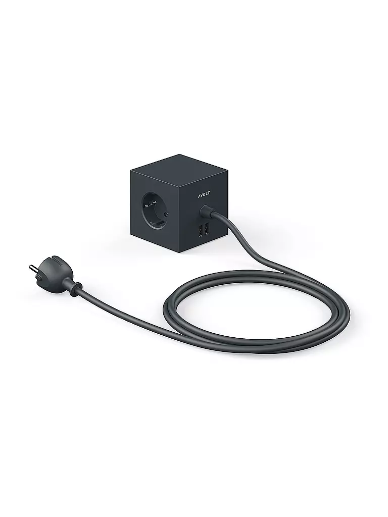 AVOLT | Multiprise Square 1 F 1.8MT Stockholm Noir | Noir