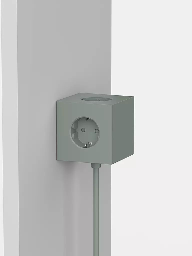 AVOLT | Multiprise Square 1 F 1.8MT Vert Chêne | Vert