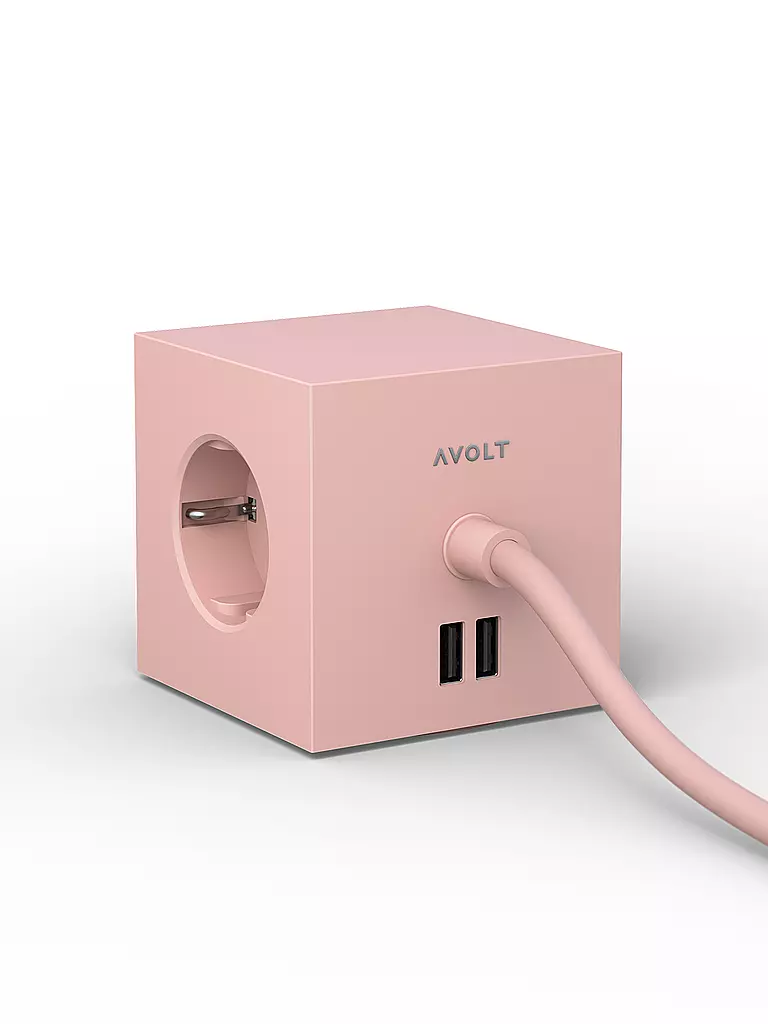 AVOLT | Multiprise Square 1 F 1.8MT Vieux Rose | Rose