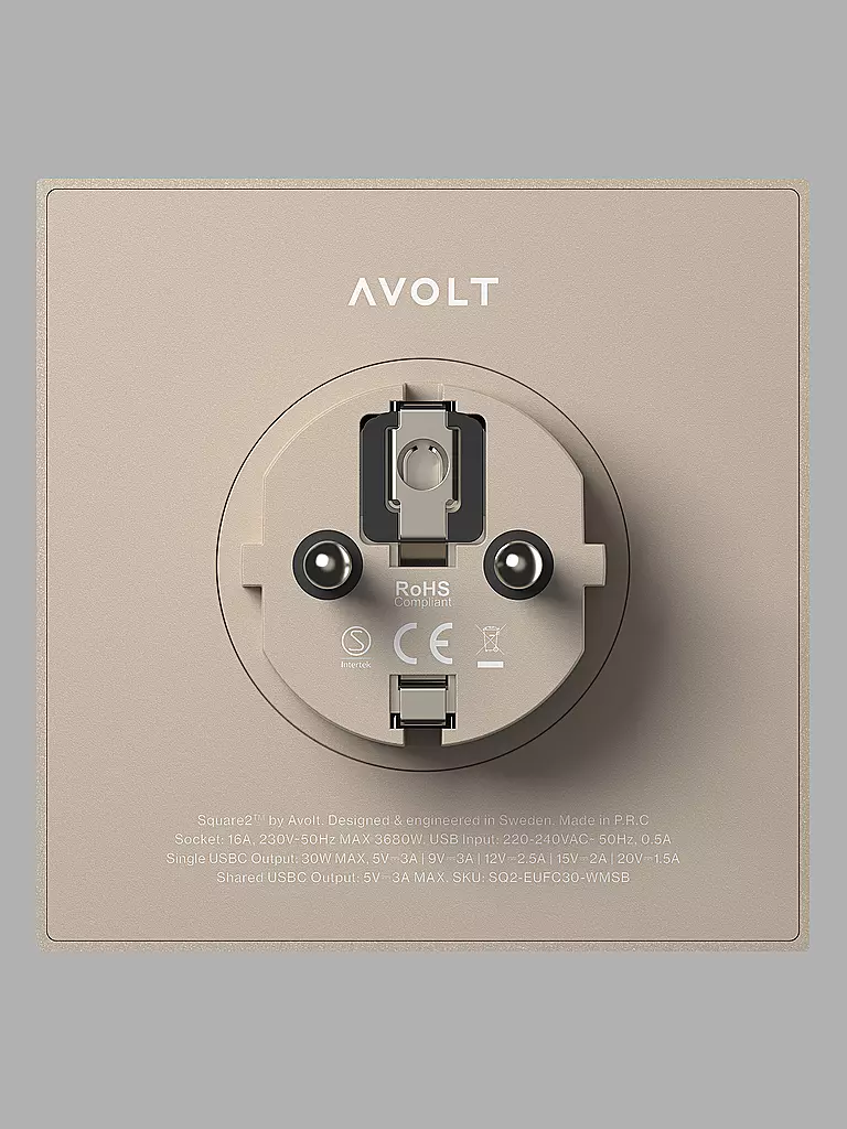 AVOLT | Multiprise Square 2 F Beige | Crème